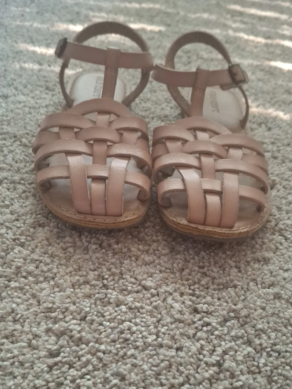 Old Navy Kids' Pink Tan Woven Sandals